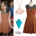 Melanie Martinez: Striped Orange Dress