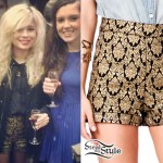 Nina Nesbitt: Gold Brocade Shorts