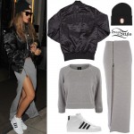 Rihanna: Cropped Sweatshirt, Maxi Skirt | Steal Her Style