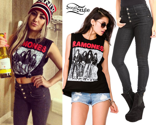 Allison Green: Ramones Tee, High-Waist Jeans