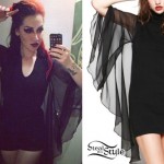 Ash Costello: Sheer Batwing Dress