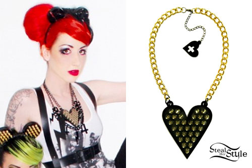 Ash Costello: Heart Spike Necklace