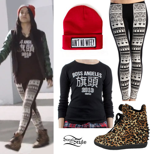 Becky G: Becky from the Block Aztec Leggings Outfit