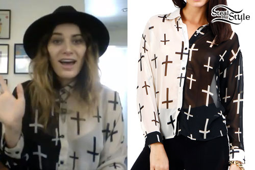 Bethany Cosentino: Cross Print Blouse