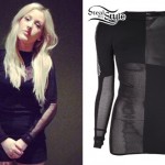 Ellie Goulding: Fishnet Panel Top