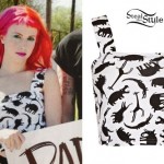 Hayley Williams: Animal Print Crop Top