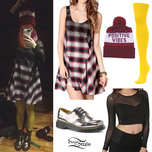 Hayley Williams: Dip-Dyed Plaid Dress | Steal Her Style
