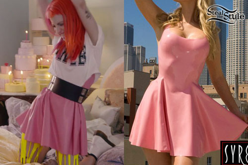 Hayley Williams: 'Still Into You' Pink Latex Dress
