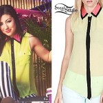 Jess Bowen: Colorblock Sleeveless Blouse