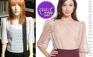 Hayley Williams in an American Apparel blouse