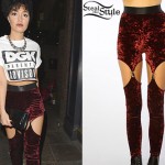 Leigh Anne Pinnock: Velvet Garter Leggings