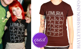 Hayley Williams in a Lemuria t-shirt
