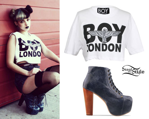 Melanie Martinez: BOY London Tee, Lita Boots