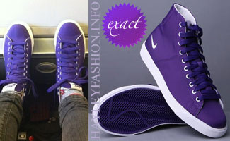 Hayley Williams in purple Nike Player sneakers
