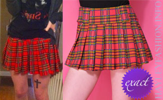 Hayley Williams Red Plaid Mini Skirt