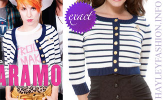 Hayley Williams in a Betsey Johnson cardigan