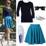 Taylor Swift: Cable Sweater, Skater Skirt