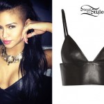 Cassie: Triangle Leather Bralet