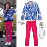 G Hannelius: Floral Blazer, Hot Pink Jeans, Converse