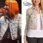 Hayley Williams: Fruit Print Denim Jacket