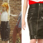 Hayley Williams: Leather Biker Skirt