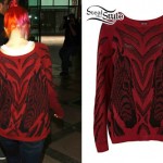Hayley Williams: Red Zebra Sweater