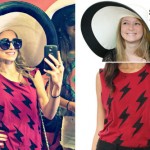 Mindy White: Lighting Bolt Printed Tee