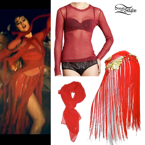 Selena Gomez: 'Come & Get It' Red Outfit