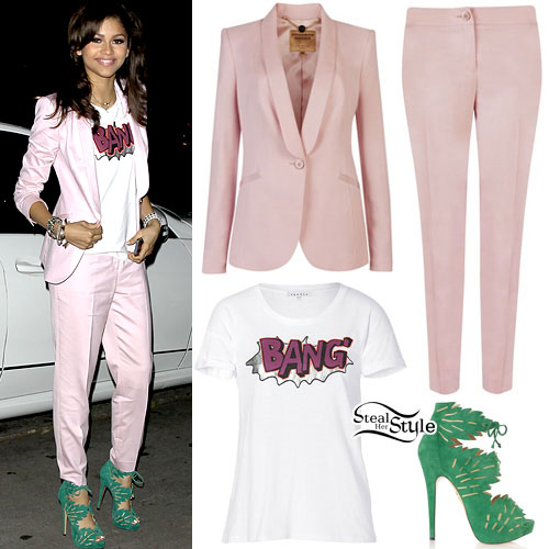 Zendaya Coleman: Pink Tuxedo Outfit