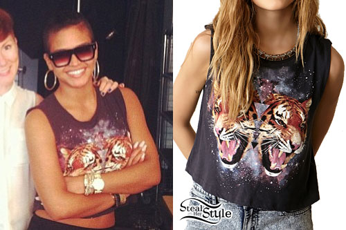 Cassie: Tiger Galaxy Muscle Tee