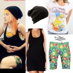 Hayley Williams: Billiard Ball Shorts Outfit
