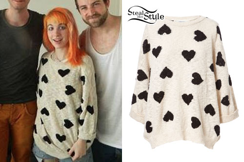 Hayley Williams: Heart Print Sweater