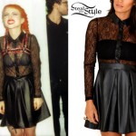 Hayley Williams: Leather and Lace Shirtdress