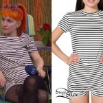 Hayley Williams: Striped T-Shirt Romper