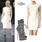 Iggy Azalea: Honeycomb Dress, Lace-Up Boots