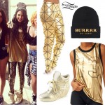 Jasmine Villegas: 'Now Is The Time' Gold Jersey Outfit