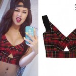 Jasmine Villegas: Plaid Cutout Bralet