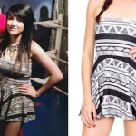 Jessica Ess: Tribal Print Strapless Dress