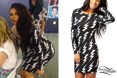 Jesy Nelson: Lightning Bodycon Dress