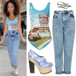 Leigh-Anne Pinnock: Motel Bodysuit, Acid Jeans