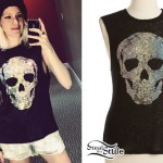 Sarah Graziani: Silver Skull Muscle Tee