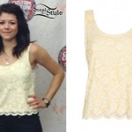 Tay Jardine: Scalloped Lace Tank Top