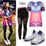 Zendaya: Cloud Tee, Grape Jordans