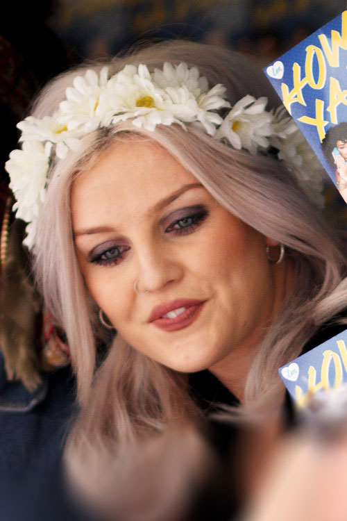 Perrie Edwards Straight Silver Headband Hairstyle  Steal 
