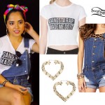 Becky G: Gangsta Rap Tee, Denim Overalls