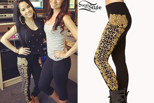 G: Leopard Print Leggings Steal Her Style