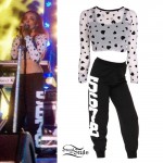 Jade Thirlwall: Heart Crop Top, Number Sweatpants