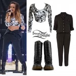 Jade Thirlwall: Mickey Mouse Crop Top Outfit