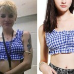 Juliet Simms: Blue Gingham Crop Top