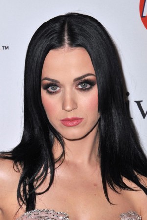 Katy Perry Straight Black Angled Hairstyle | Steal Her Style